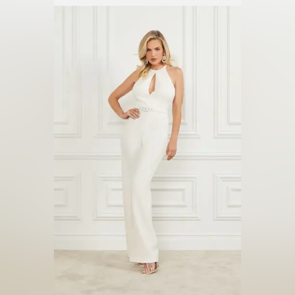 Off white jumpsuit keyhole front